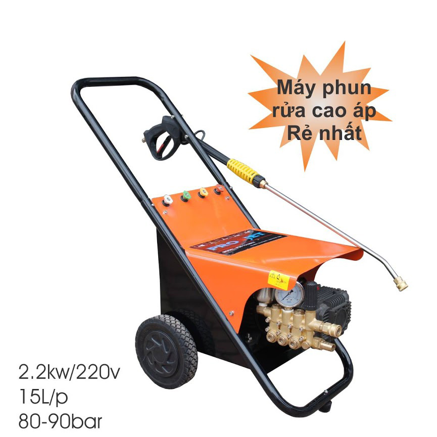 Máy xịt rửa xe ô tô cao áp Projet P22 2.2Kw, 80bar, 15 L/phút