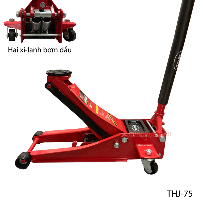 Kích cá sấu 2 xi-lanh TECH THJ-75 - 3 tấn, 75-505mm