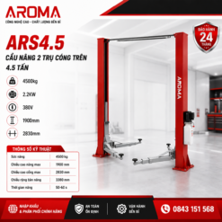 Cầu nâng 2 trụ Aroma - 4,5 tấn, giằng trên, giật 2 bên