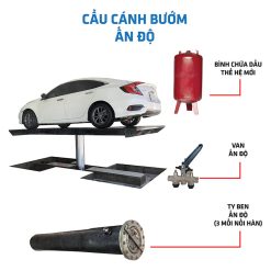 Cầu nâng rửa xe ô tô 1 trụ Ấn Độ âm nền Cánh bướm