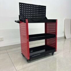 Xe đẩy đồ nghề dụng cụ 3 ngăn kèm tấm treo dụng cụ JS-3188